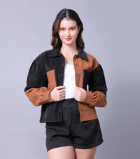 Mocha Block Corduroy Jacket