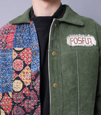 Olive Story Organic Kantha Jacket
