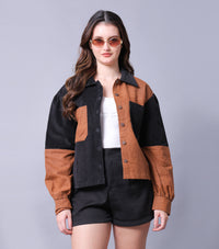 Mocha Block Corduroy Jacket