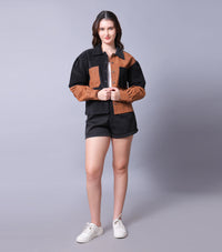 Mocha Block Corduroy Jacket
