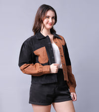 Mocha Block Corduroy Jacket