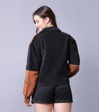 Mocha Block Corduroy Jacket
